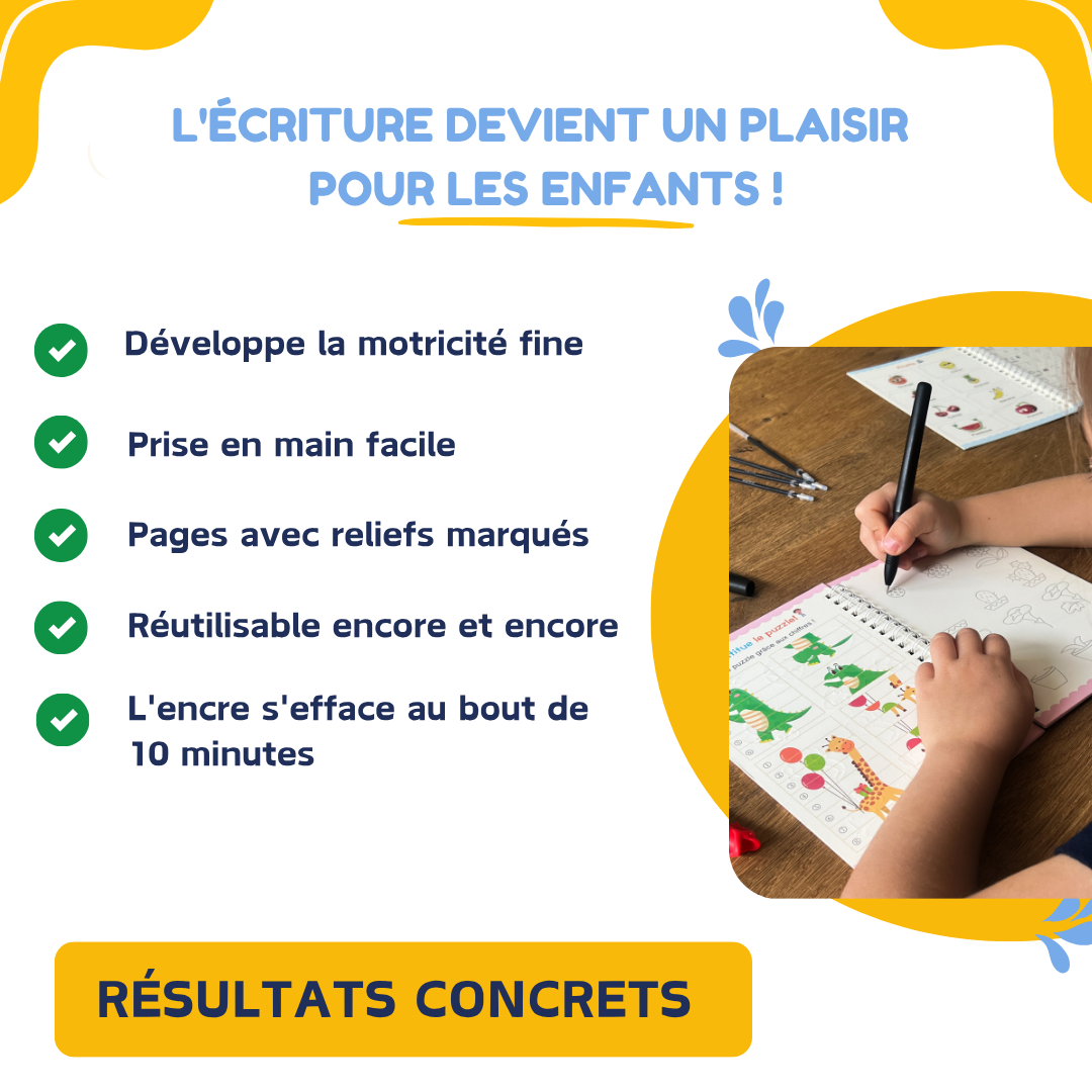 Les Cahiers Magiques - Cahier d'apprentissage réutilisable en 3D