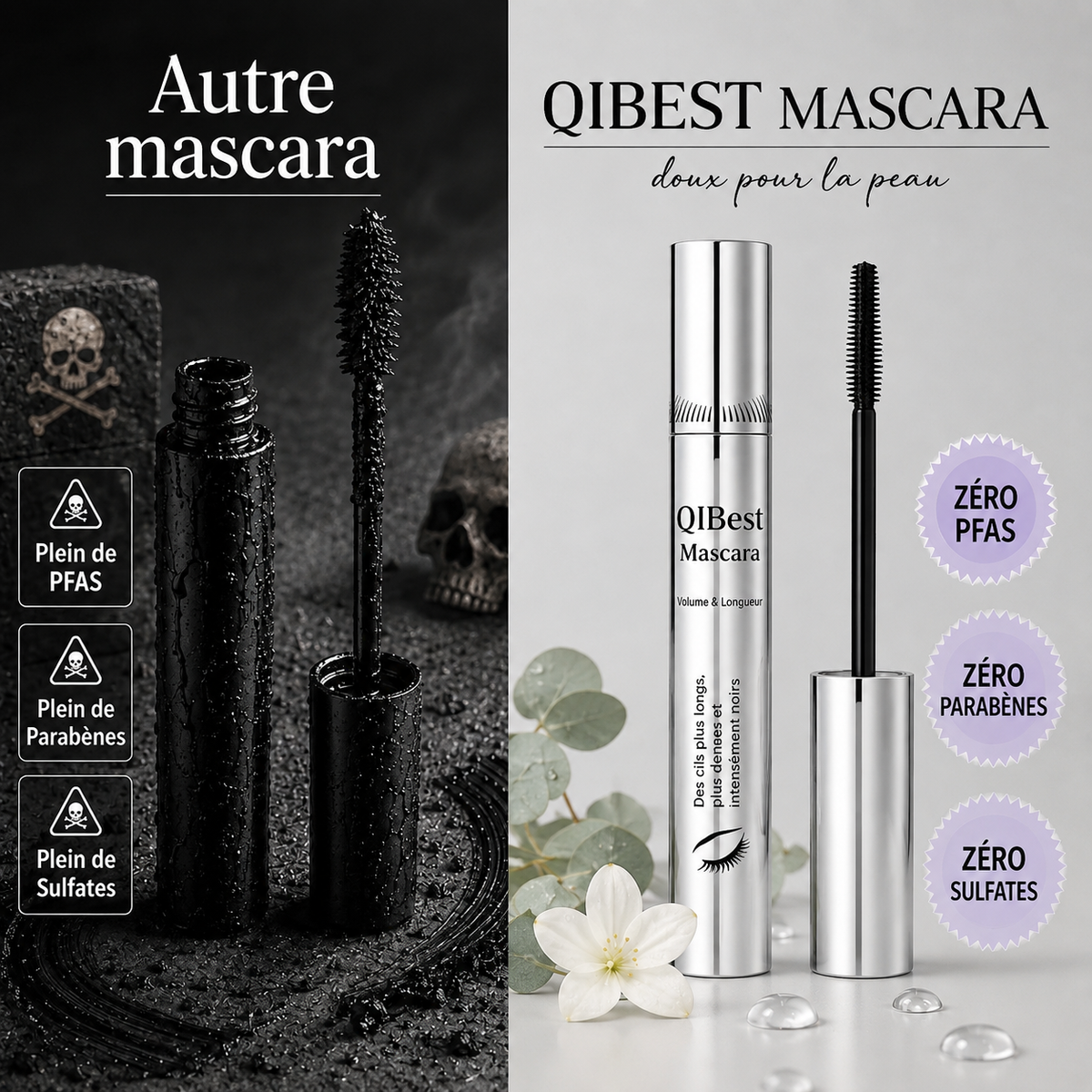 Qibest- Mascara Peau mature