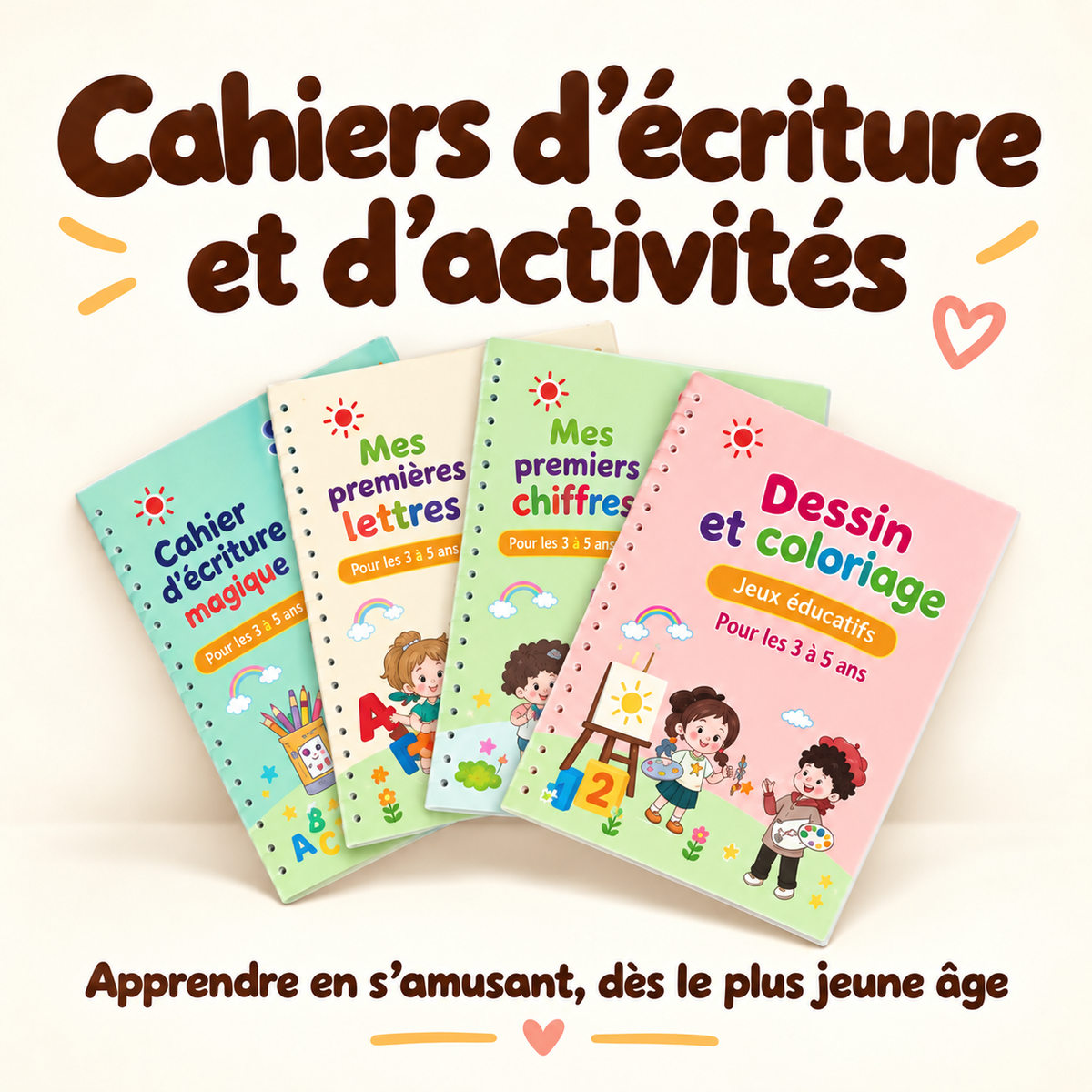 Les Cahiers Magiques - Cahier d'apprentissage réutilisable en 3D