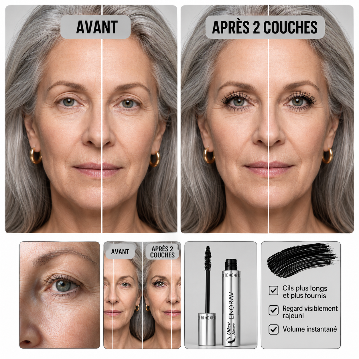 Qibest- Mascara Peau mature