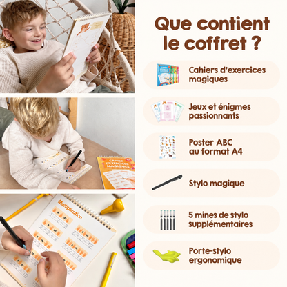 Les Cahiers Magiques - Cahier d'apprentissage réutilisable en 3D