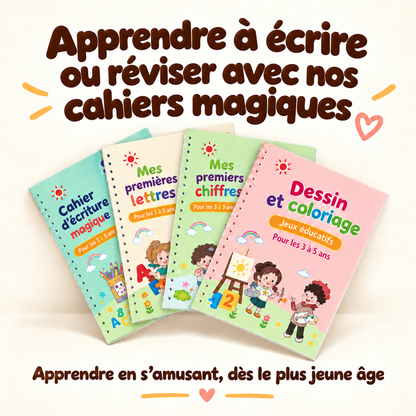 Les Cahiers Magiques - Cahier d'apprentissage réutilisable en 3D