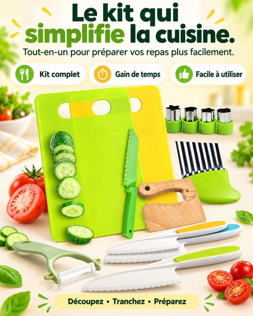 Kit de Cuisine Montessori - 13 pièces
