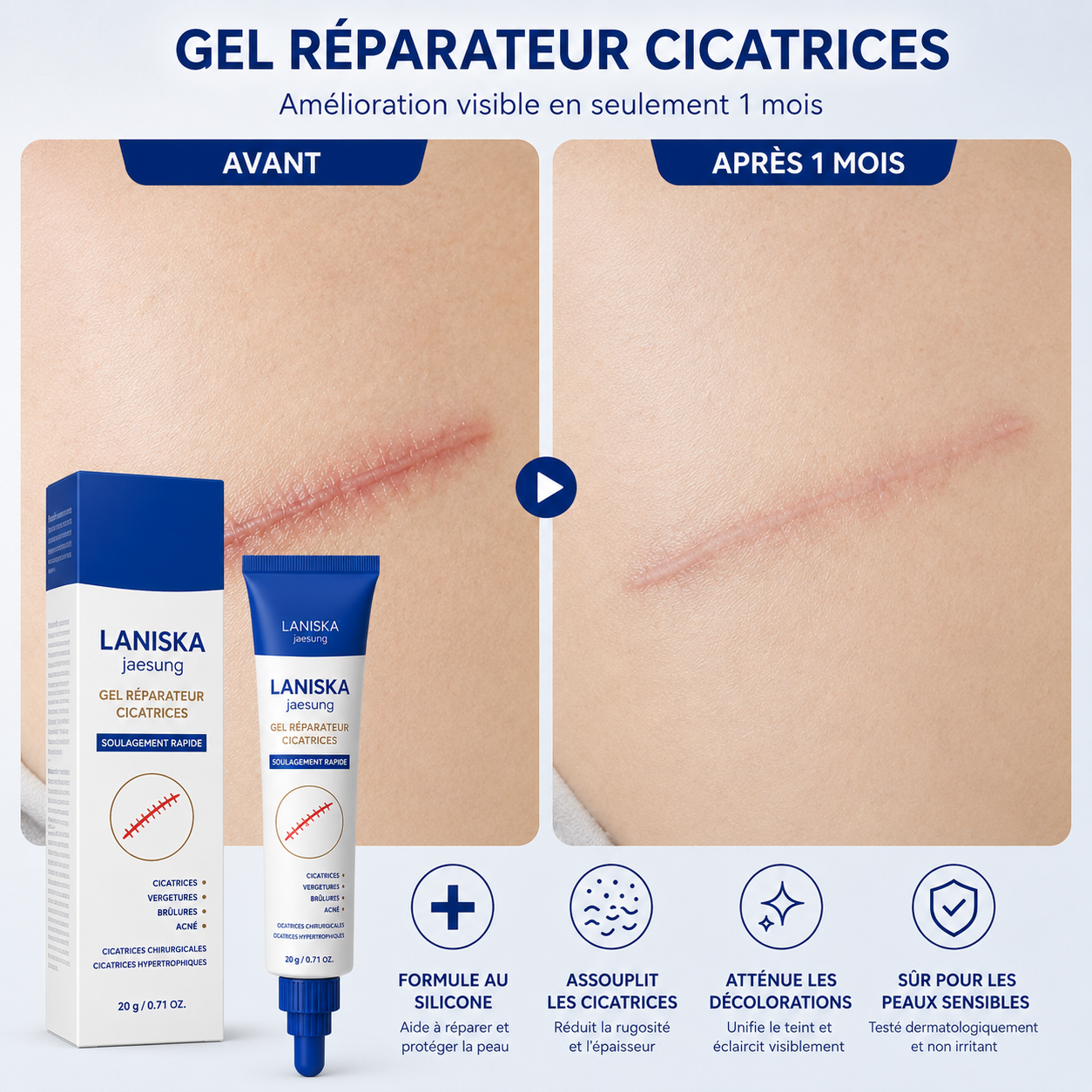 Laniska Jaesung – Gel Cicatrisant au Silicone
