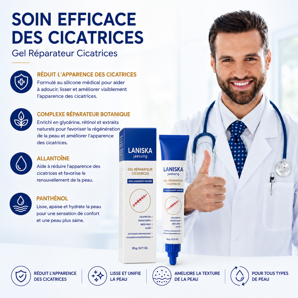 Laniska Jaesung – Gel Cicatrisant au Silicone